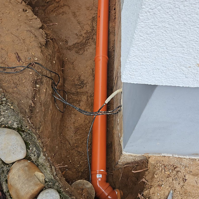 Wurzelschaden am Abflussrohr in Kuhardt repariert